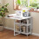 Homcom HOMCOM Folding Dining Table, Drop Leaf Table with Open Compartments, White 8