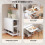 Homcom HOMCOM Folding Dining Table, Drop Leaf Table with Open Compartments, White 4
