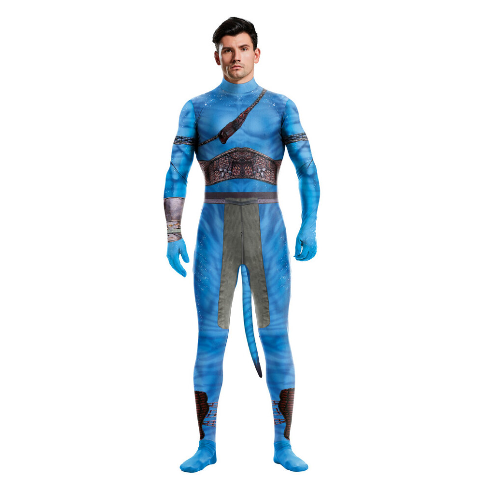 (Style H,M)Déguisement Avatar Cosplay Combinaison Justaucorps Bleu Halloween Fête Vêtements de Rôle Jeu