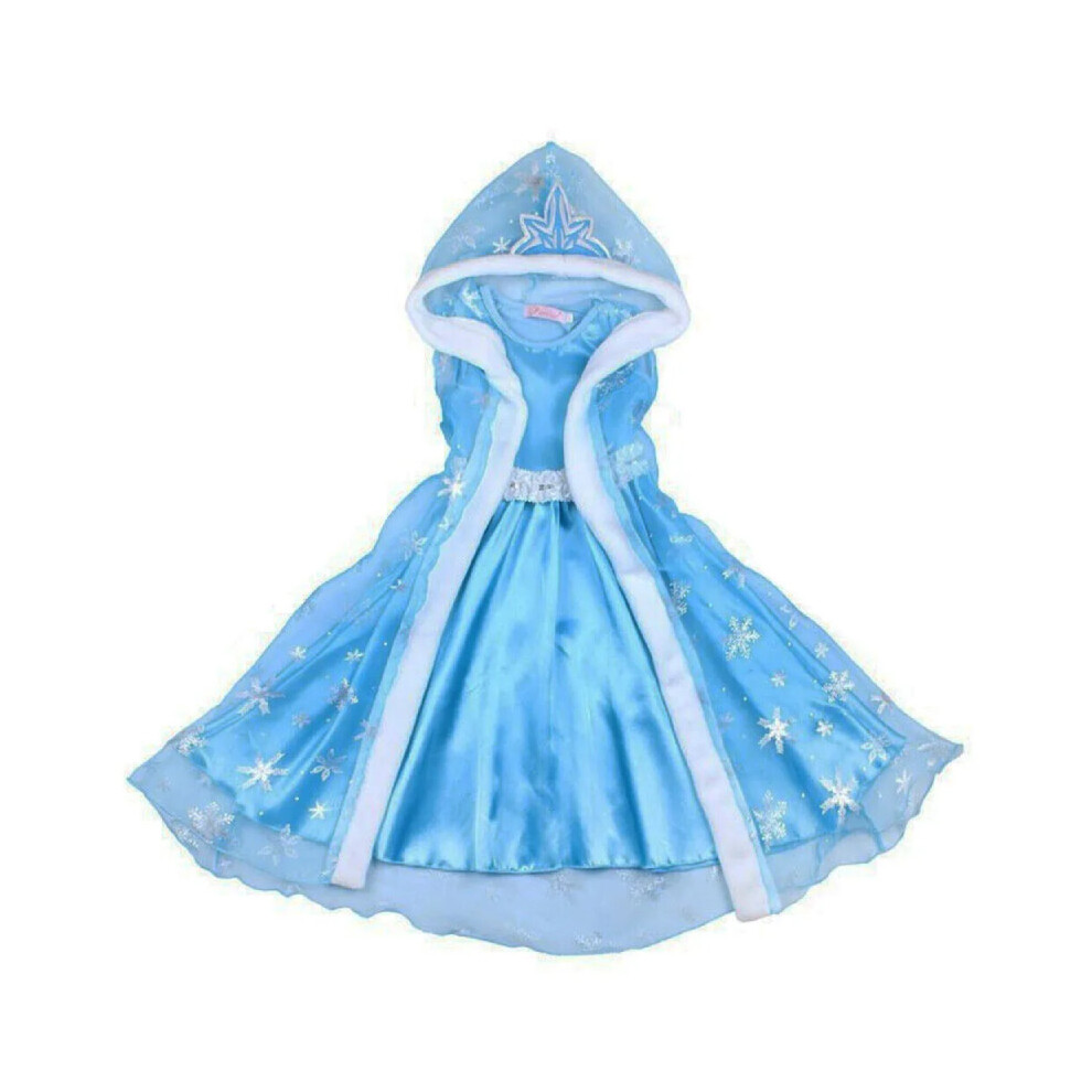 (Kid 110cm)Déguisement fantaisie fille enfant Frozen Elsa princesse fête cosplay cadeau vêtements