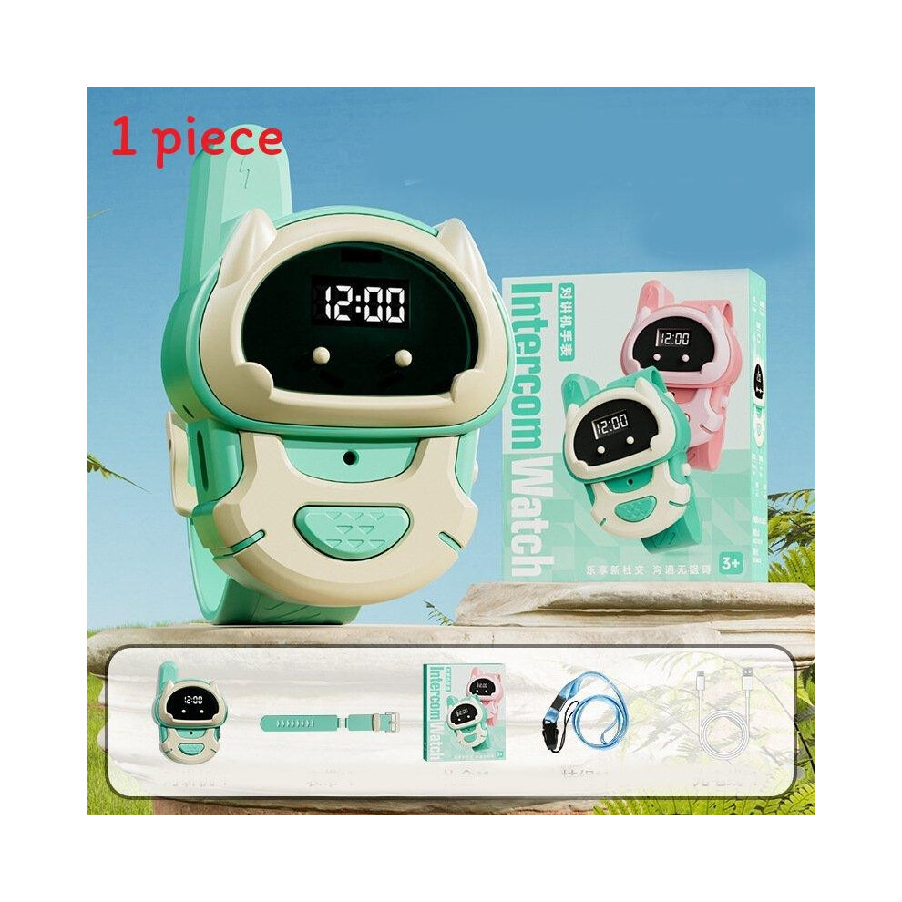 (Green)Radio bidirectionnelle pour enfants USB télécommande rechargeable interphone sans fil jouet interaction