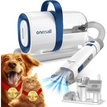 Dog Grooming Kit with Vacuum,Dog ClippersVacuum,12000Pa Powerful Suction 99% Pet Hair,Pet Grooming Vauum Kit with 7 Proven Tools for Shedding