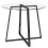 Living And Home Modern Round Dining Table with Tempered Glass Top 3