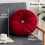 Red Velvet Round Throw Pillow 4