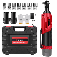 DayPlus 200NM 3/8" Cordless Electric Ratchet Wrench,90°