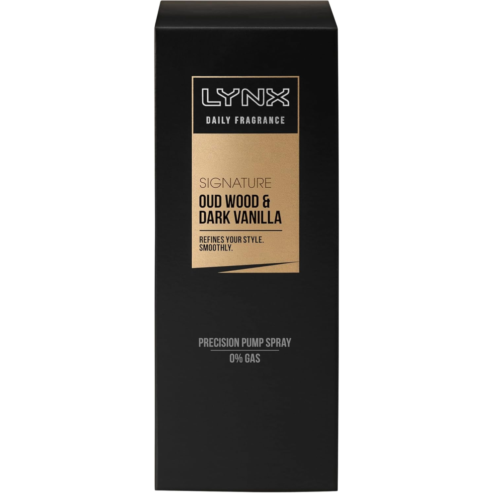 Lynx Oud Wood  Dark Vanilla Fragrance adds a bold, stylish touch 100ml