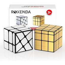 ROXENDA Speed Cube Set, 2 Packs Gold Mirros