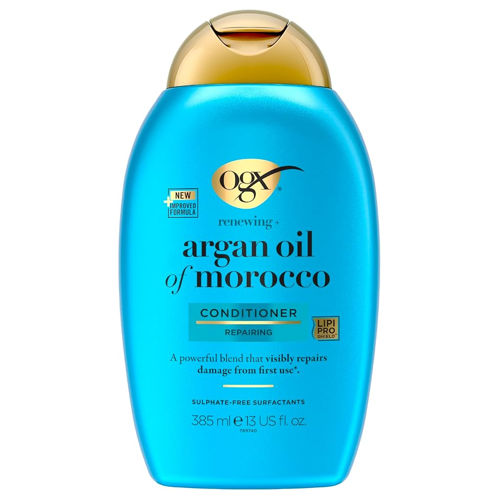 OGX Argan Oil of Morocco Hair Conditioner, Hydrate and Repair, Intensively Moisturises, for Dry and Damaged Hair, Sulfate Free Surfactants, 385ml
