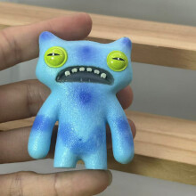 (Lab Misfits Wide Eyed Weirdo Blue Tie Dye Felt) Fuggler Funny Ugly Monster Collectible Mini Figure