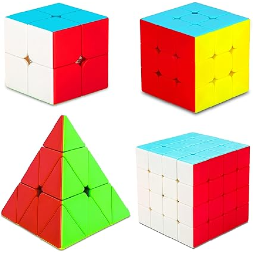 ROXENDA Speed Cube Set, 2 Packs Gold Mirros