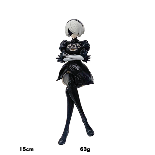 Ciyoulio Figuras de anime cool videojuego Yorha 2B figura con accesorios para la cabeza, figura de autómata grande No.2 tipo B modelo anime figuras escritorio estatua de manga