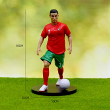 (01)De Voetbalster C.Ronaldo Messi Mbappe Model Poppen Cartoon Leuke Action Figure Auto Accessoires