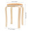 8PCS Wooden Stackable Round Stool Soft Faced 2