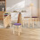 8PCS Wooden Stackable Round Stool Soft Faced 9