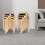 8PCS Wooden Stackable Round Stool Soft Faced 10