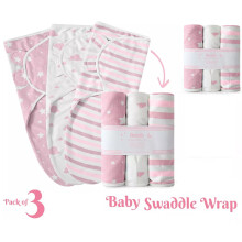 (Pack of 3, Pink) Cotton Baby Carrier Wraps New Born Baby Boy & Girl