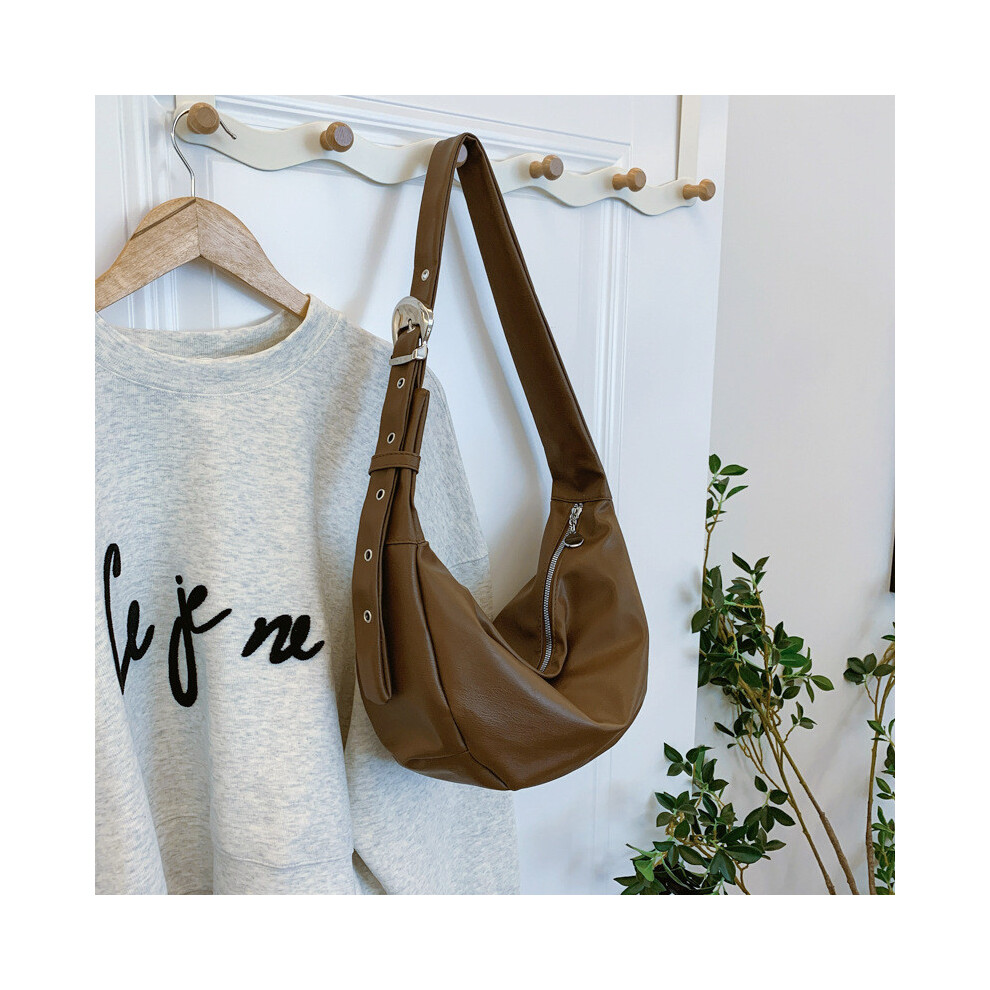 (StyleC)Sac cabas confortable grande capacité en noir marron et crème pour mode moderne