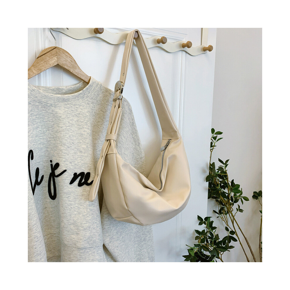 (StyleD)Sac cabas confortable grande capacité noir marron et crème pour mode moderne