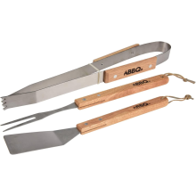 OrionMart BBQ Tools Set with Wooden Handle
