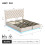 Double Ottoman Bed with LED Lighting 9