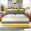 4ft6 Double Upholstered Bed Frame with Hydraulic Storage 4