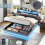 4ft6 Double Upholstered Bed Frame with Hydraulic Storage 1