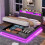 4ft6 Double Upholstered Bed Frame with Hydraulic Storage 2