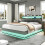 4ft6 Double Upholstered Bed Frame with Hydraulic Storage 3