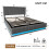 (Grey) PU Leather Upholstered Bed with Hydraulic Storage 8