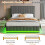 (Grey) PU Leather Upholstered Bed with Hydraulic Storage 7