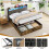 (4ft6 Double) Double Upholstered Bed Frame with Hydraulic Storage 7