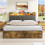 (5ft King Bed) Double Upholstered Bed Frame with Hydraulic Storage 3