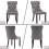 (Grey, 4) Upholstered Velvet Dining Chairs 7