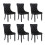 (Black, 6) Upholstered Velvet Dining Chairs 1