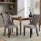 (Grey, 6) Upholstered Velvet Dining Chairs 3