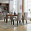(Grey, 4) Upholstered Velvet Dining Chairs 4