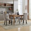 (Grey, 4) Upholstered Velvet Dining Chairs 5