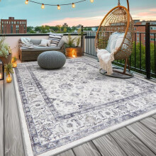 (240 x 320 cm (8 ft. x 10 ft. 6 in)-Indoor Outdoor Rugs., SERENE) Non Slip Traditional Rugs Extra Large Living Room Bedroom Carpets Indoor Outdoor Modern Area Rugs