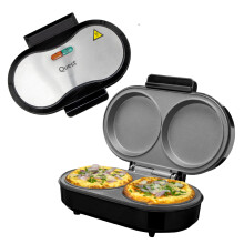 Quest 35659 XL Dual Omelette Maker/Two Large Non-Stick Plates/Automatic Temperature Control/Easy Cleaning/Cool Touch Handle / 850W