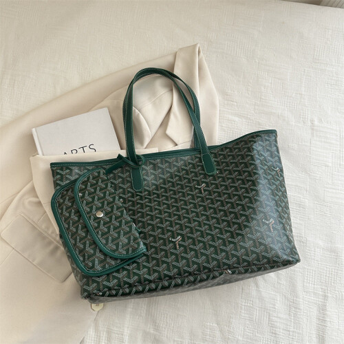 (Green)Grand sac fourre-tout tendance et fonctionnel avec poche intérieure téléphone parfait pour une journée décontractée