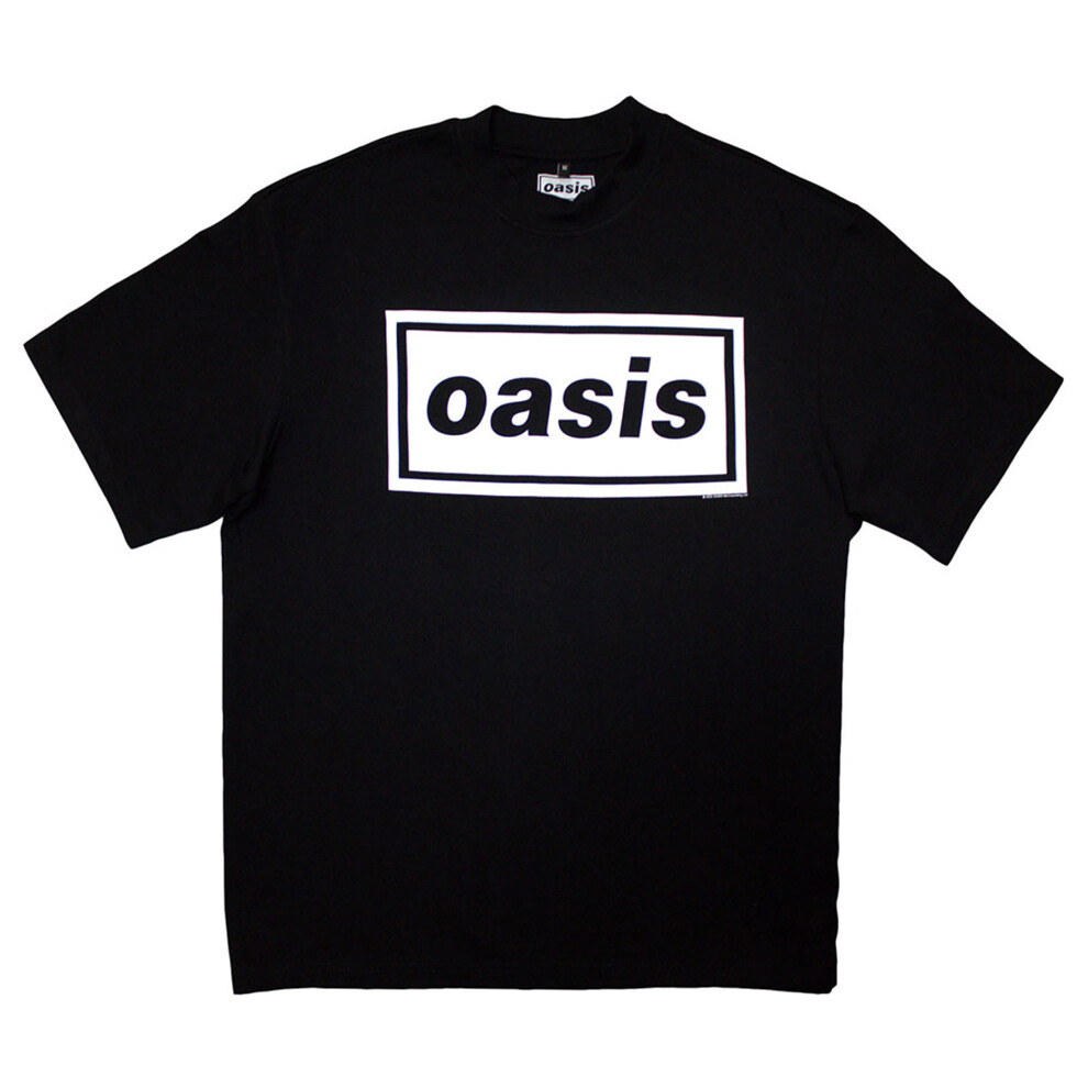 (XL, Black) Oasis Decca Band Logo Limited Edition 999 Only Oversized Boxy T Shirt