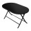 Living And Home Oval Folding Table with Umbrella Hole, 140*80cm 3