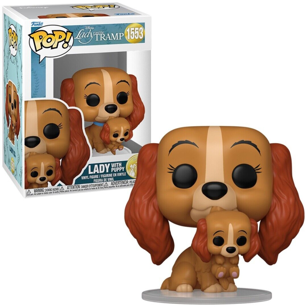 Funko Pop! Disney Lady With Puppy Lady And The Tramp #1553 Vinyl Figure New