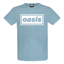 (XL, Blue) Oasis Decca Band Logo Amplified Blue T Shirt