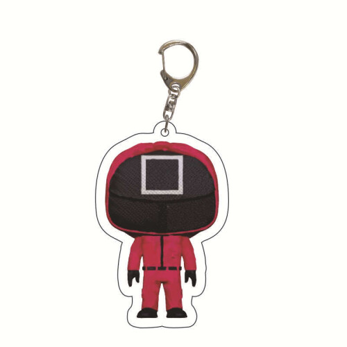 3 x Squid Game Keyring Figure Soldier Key Chain Car Backpack Pendant 2