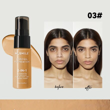 (03) Face Foundation Cream Oil-Control Matte BBCream Waterproof Lasting Concealer Liquid Full Coverage Matte Base Professional Makeup