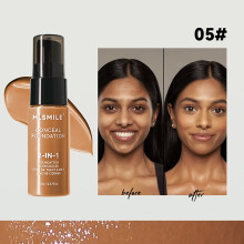 (05) Face Foundation Cream Oil-Control Matte BBCream Waterproof Lasting Concealer Liquid Full Coverage Matte Base Professional Makeup