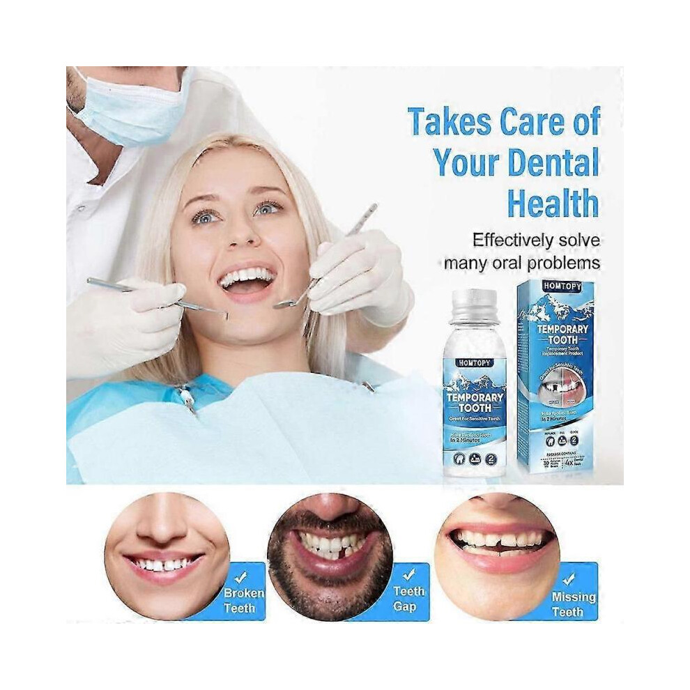 Tooth Filling Repair Kit, Temporary Teeth Filler with 4 Dental Tools,Teeth Replacement Kits for Temporary Fixing Filling Missing Broken Chipped Tooth