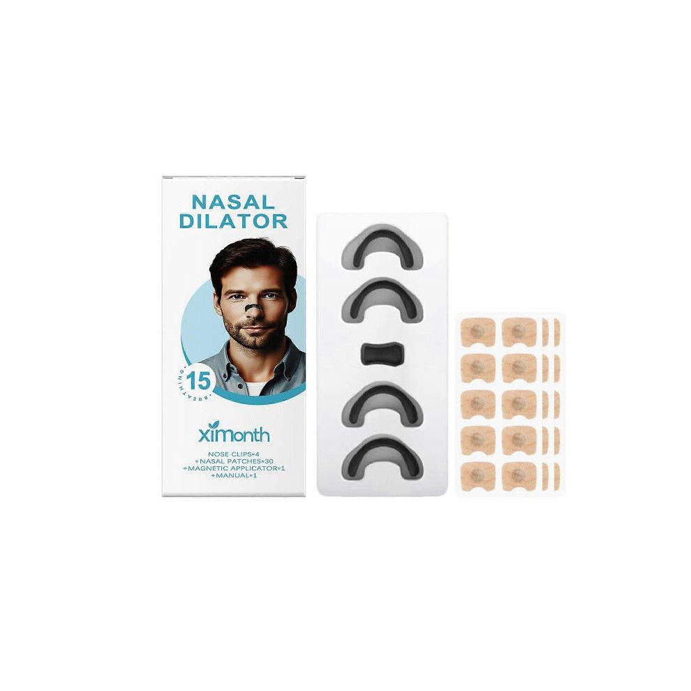 Magnetic nose patch set to reduce snoring and clean care for nasal discomfort and care for daily sleep