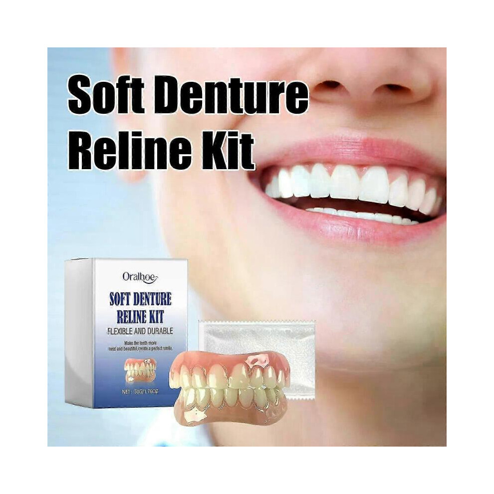 (3pcs) Silicone Reline Denture Set, Silicone Reline Denture Set, Silicone Reline Denture Set, Denture Silicone Reline Kit